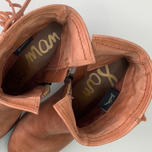 Sam Edelman Loui Fringed leather Ankle boots zip up ankle booties size 6 EUC - Picture 14 of 16